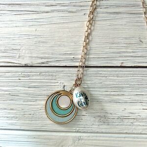 Disney Little Mermaid Kiss The Girl Pearl & Wood Handmade Long Necklace